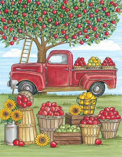 Deb Strain DS1971 - DS1971 - Apple Time - 12x16 Apples, Apple Tree, Truck, Apple Orchard, Autumn, Baskets from Penny Lane