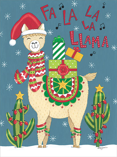 Deb Strain DS1984 - DS1984 - Fa La La La Llama - 12x16 Llama, Holidays, Cactus, Whimsical, Christmas, Winter, Signs from Penny Lane