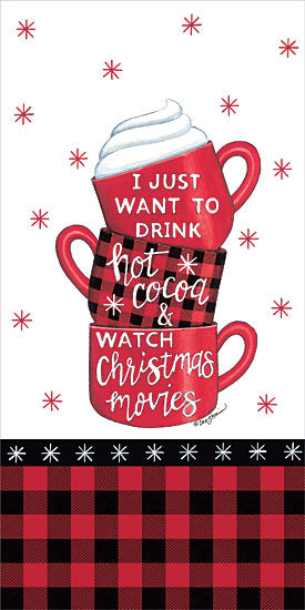 Deb Strain DS1989 - DS1989 - Hot Cocoa & Christmas Movies - 9x18 Holidays, Christmas, Cocoa, Cocoa Mugs, Plaid, Kitchen, Signs from Penny Lane