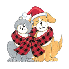 DS1995 - Dog and Cat with Scarf  - 0