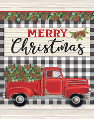 DS2037 - Merry Christmas Red Truck - 12x16