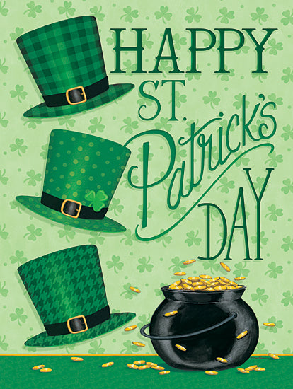 Deb Strain DS2215 - DS2215 - Happy St. Patrick's Day - 12x16 St. Patrick's Day, Pot of Gold, Top Hats, Happy St. Patrick's Day, Typography, Signs, Textual Art, Shamrocks from Penny Lane