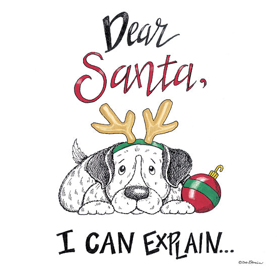 Deb Strain DS2224 - DS2224 - Dear Santa, I Can Explain - 12x12 Christmas, Holidays, Whimsical, Dog, Dear Santa, I Can Explain, Typography, Signs, Textual Art, Winter from Penny Lane