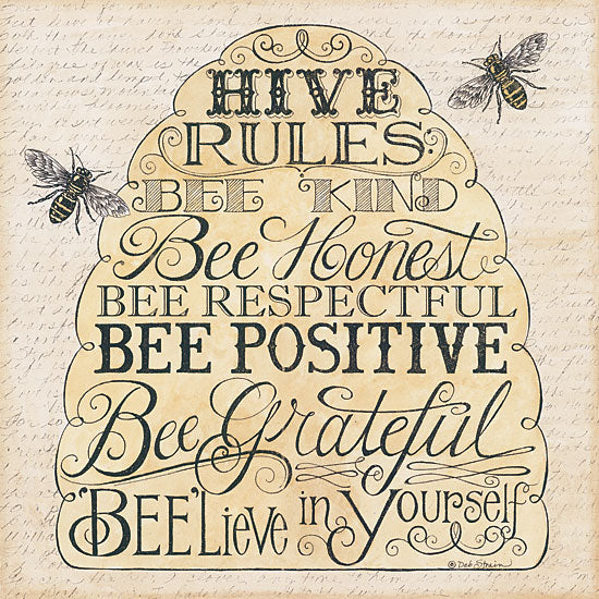 Deb Strain DS878 - Hive Rules - Bee Hive, Bees, Encouraging, Signs from Penny Lane Publishing