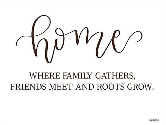 Imperfect Dust DUST1028 - DUST1028 - Home - Where Family Gathers - 16x12 Inspirational, Home, Family, Friends, Typography, Signs, Textual Art from Penny Lane