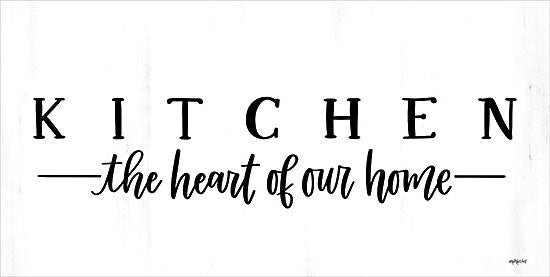 Imperfect Dust DUST1068 - DUST1068 - Kitchen - The Heart of Our Home - 18x9 Kitchen, Kitchen, The Heart of Our Home, Typography, Signs, Textual Art, Black & White from Penny Lane