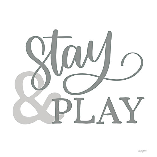 Imperfect Dust DUST1109 - DUST1109 - Stay & Play        - 12x12 Children, Stay & Play, Typography, Signs, Textual Art, Gray, White from Penny Lane