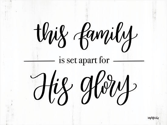 Imperfect Dust DUST459 - DUST459 - Set Apart for His Glory - 16x12 Family, His Glory, Calligraphy, Black & White, Signs from Penny Lane