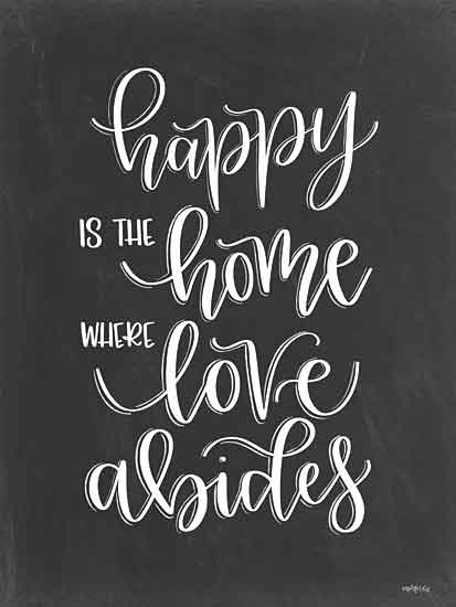 Imperfect Dust DUST517 - DUST517 - Happy is the Home - 12x16 Happy is the Home, Love, Family, Calligraphy, Signs from Penny Lane