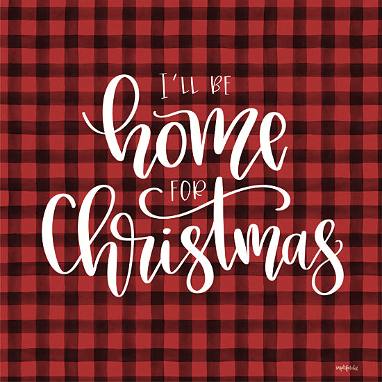 Imperfect Dust DUST526 - DUST526 - I'll Be Home For Christmas   - 12x12 I'll Be Home For Christmas, Holidays, Buffalo Plaid, Black & Red Plaid from Penny Lane