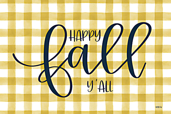 Imperfect Dust DUST566 - DUST566 - Happy Fall Y'All    - 18x12 Happy Fall, Plaid, Calligraphy, Signs, Seasons from Penny Lane