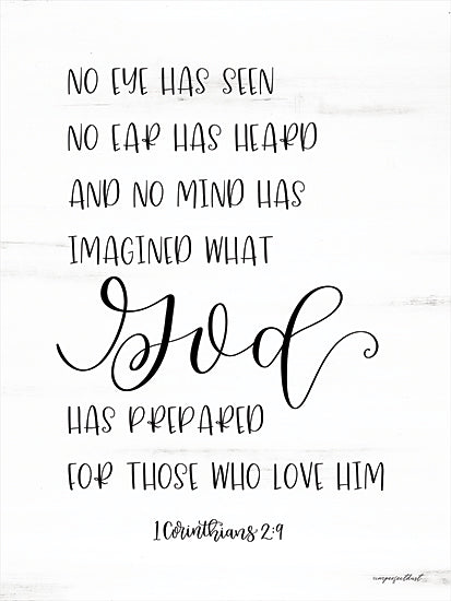 Imperfect Dust DUST578 - DUST578 - What God Has Prepared - 12x16 What God Has Prepared, Bible Verse, Religious, Corinthians, Black & White from Penny Lane