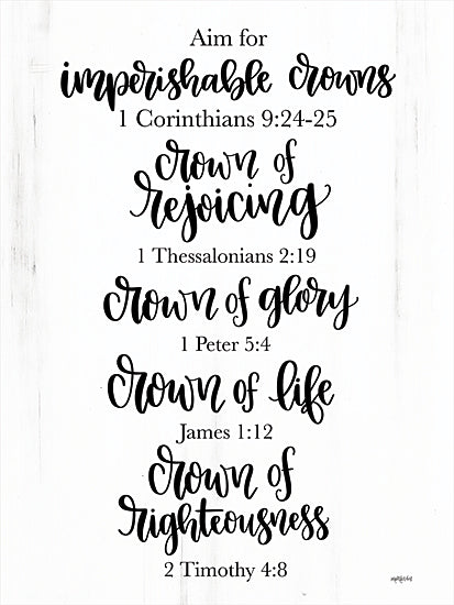 Imperfect Dust DUST609 - DUST609 - Imperishable Crowns - 12x16 Imperishable Crown, Crowns, Bible Verses, Religious, Calligraphy, Signs from Penny Lane