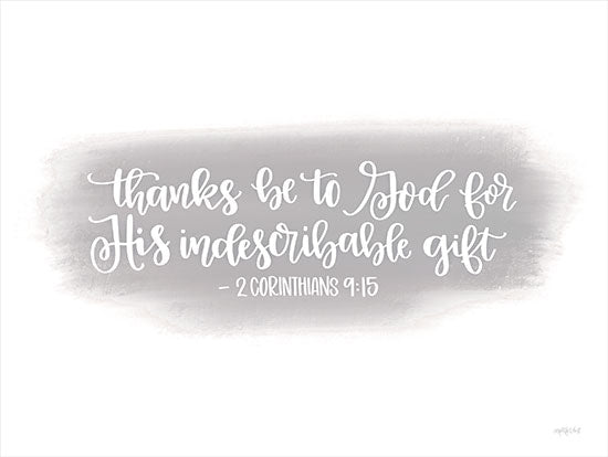 Imperfect Dust DUST689 - DUST689 - Indescribable Gift - 16x12 Indescribable Gift, Thankful, Religious, Bible Verse, Corinthians, Calligraphy, Signs from Penny Lane