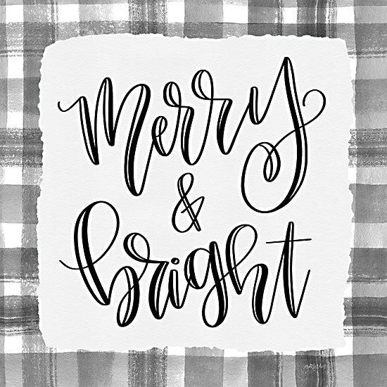 Imperfect Dust DUST728 - DUST728 - Merry & Bright - 12x12 Merry & Bright, Christmas, Holidays, Gray and White, Gingham, Calligraphy, Signs from Penny Lane