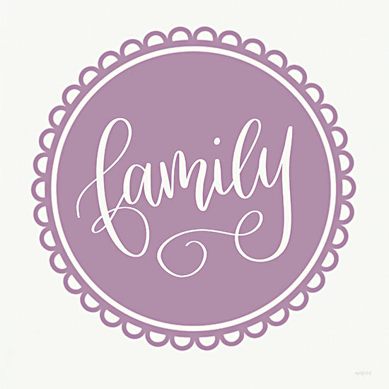 Imperfect Dust DUST766 - DUST766 - Scalloped Family - 12x12 Family, Scalloped Edges, Circle, Purple and White, Signs from Penny Lane