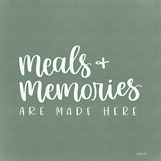 Imperfect Dust DUST830 - DUST830 - Meals & Memories - 12x12 Meals, Memories, Family, Kitchen, Green & White, Signs from Penny Lane