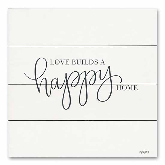 Imperfect Dust DUST835PAL - DUST835PAL - Love Builds a Happy Home - 12x12 Love Builds a Happy Home, Home, Family, Typography, Signs from Penny Lane