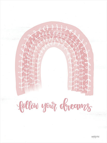 Imperfect Dust DUST873 - DUST873 - Follow Your Dreams - 12x16 Follow Your Dreams, Rainbow, 70s, Retro, Calligraphy, Signs from Penny Lane