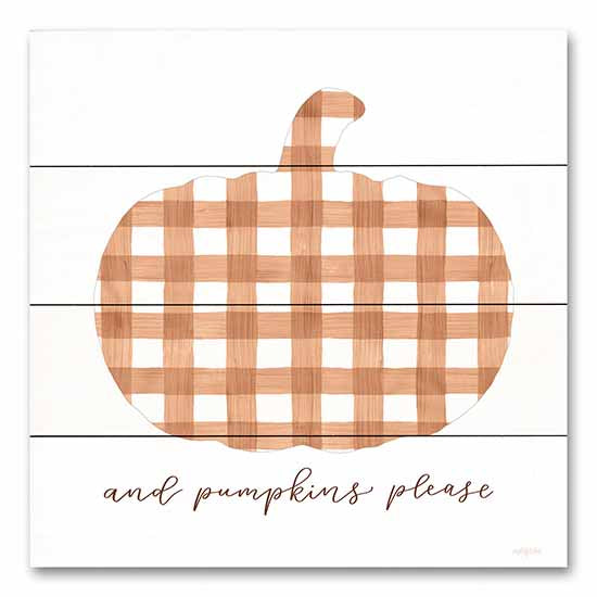 Imperfect Dust DUST929PAL - DUST929PAL - And Pumpkins Please - 12x12 And Pumpkins Please, Pumpkins, Autumn, Fall, Plaid, Typography, Plaid, Signs, Diptych from Penny Lane