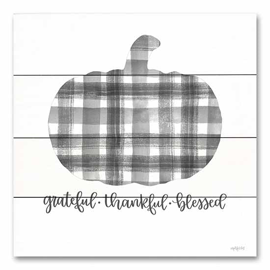 Imperfect Dust DUST934PAL - DUST934PAL - Grateful, Thankful, Blessed - 12x12 Grateful, Thankful, Blessed, Pumpkin, Fall, Autumn, Plaid, Typography, Signs from Penny Lane