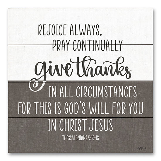 Imperfect Dust DUST936PAL - DUST936PAL - Give Thanks - 12x12 Rejoice Always, Pray Continually, Give Thanks, Bible Verse, Thessalonians, Religious, Typography, Signs from Penny Lane