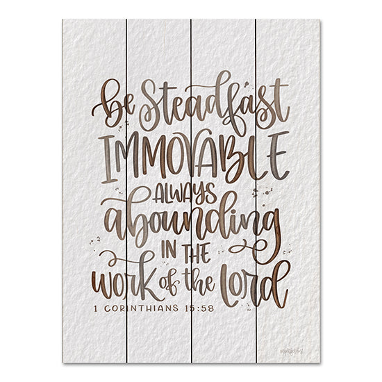 Imperfect Dust DUST960PAL - DUST960PAL - Steadfast - 12x16 Be Steadfast, Bible Verse, Corinthians, Religious, Typography, Signs from Penny Lane
