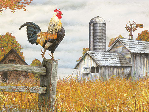 Ed Wargo ED355 - Down on the Farm II - Rooster, Landscape, Barn, Silo, Windmill from Penny Lane Publishing