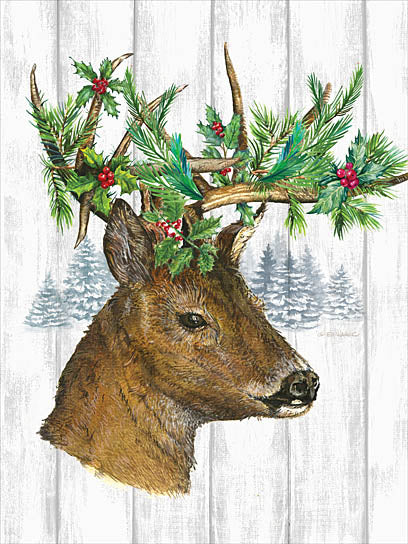 Ed Wargo ED362 - Holiday Deer  - Deer, Holiday, Greenery from Penny Lane Publishing