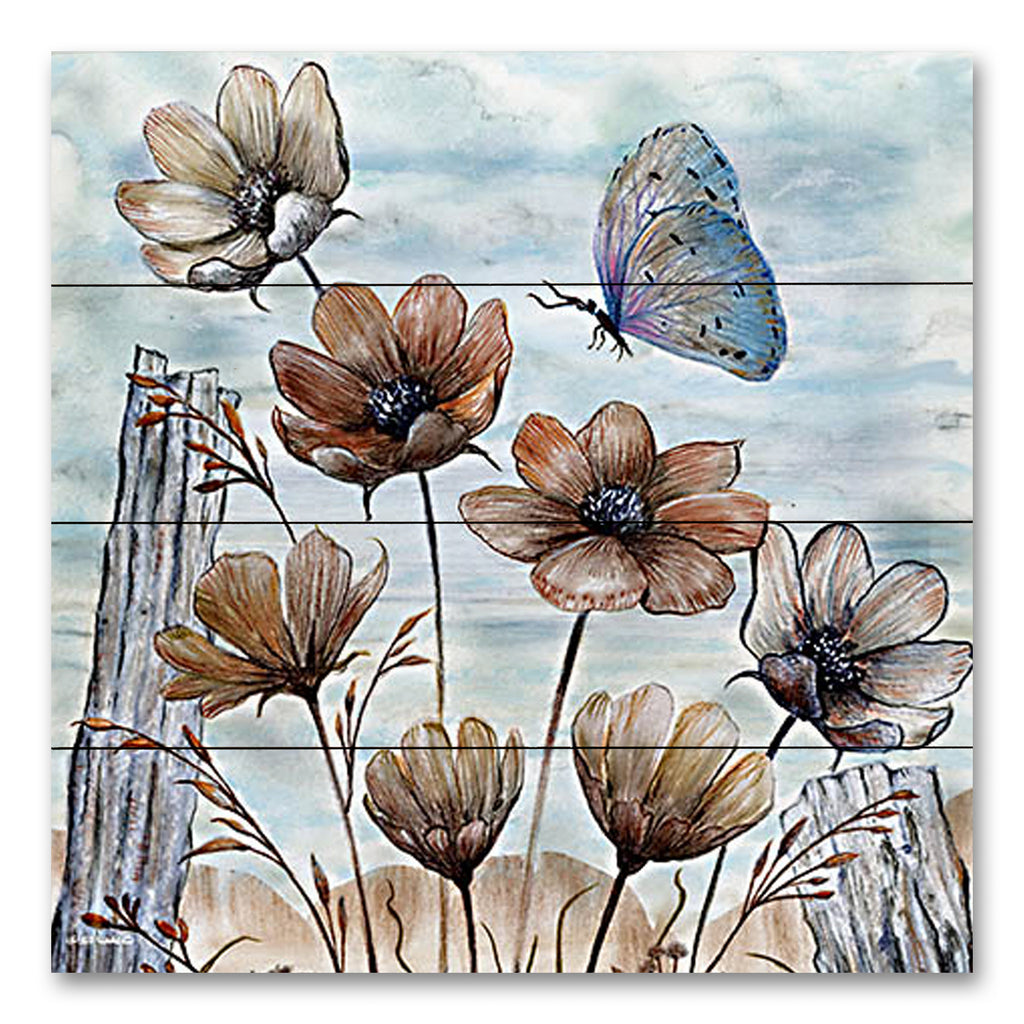 Ed Wargo ED475PAL - ED475PAL - Fence Post Flowers - 12x12  from Penny Lane