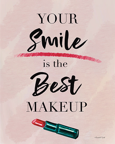 Elizabeth Tyndall ET175 - ET175 - Smile is the Best Makeup - 12x16 Tween, Makeup, Your Smile is the Best Makeup, Typography, Signs, Textual Art, Lipstick, Girls from Penny Lane