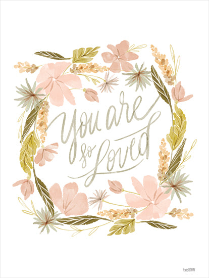 House Fenway FEN1002 - FEN1002 - Sweet Dreams You Are Loved - 12x16 Inspirational, You are So Loved, Typography, Signs, Textual Art, Flowers, Posies, Greenery, Wreath from Penny Lane
