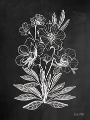 FEN105 - Vintage Chalkboard Flowers - 12x16