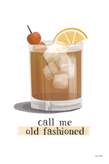 House Fenway FEN1066 - FEN1066 - Call Me Old Fashioned - 12x16 Humor, Cocktail, Old Fashioned Drink, Call Me Old Fashioned, Typography, Signs, Textual Art, Glass, Fruit, Ice from Penny Lane