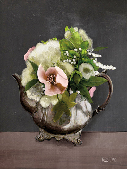 House Fenway FEN108 - FEN108 - Vintage Floral Tea Pot - 12x16 Vintage, Tea Pot, Floral, Still Life from Penny Lane