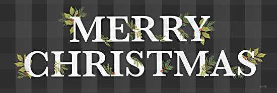 House Fenway FEN1131A - FEN1131A - Country Merry Christmas Sign - 36x12 Christmas, Holidays, Merry Christmas, Typography, Signs, Textual Art, Holly, Berries, Black Plaid from Penny Lane