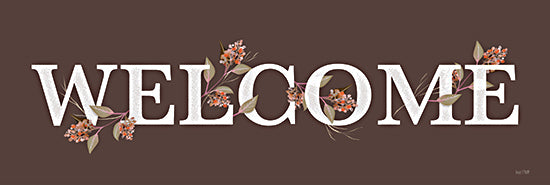 House Fenway FEN1135 - FEN1135 - Welcome Autumn Sign - 18x6 Fall, Welcome, Typography, Signs, Textual Art, Flowers, Fall Flowers, Brown Background from Penny Lane