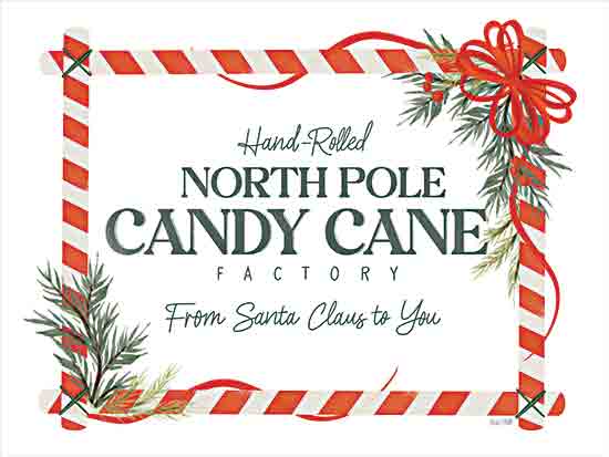 House Fenway FEN1139 - FEN1139 - Candy Cane Factory - 16x12 Christmas, Holiday, Kitchen, Candy, Hand Rolled North Pole Candy Cane, Typography, Signs, Textual Art, Pine Sprigs, Red Bow, Winter from Penny Lane