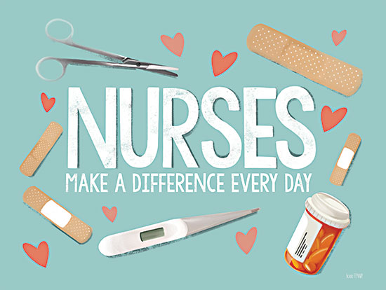 House Fenway FEN306 - FEN306 - Nurses Make A Difference     - 16x12 Nurses, Make a Difference, Healthcare, Band-Aids, Health from Penny Lane
