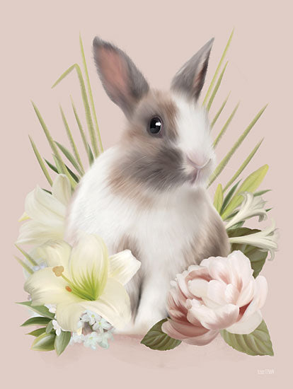 House Fenway FEN320 - FEN320 - Easter Bunny Floral - 12x16 Rabbit, Bunny, Flowers, Easter, Spring from Penny Lane