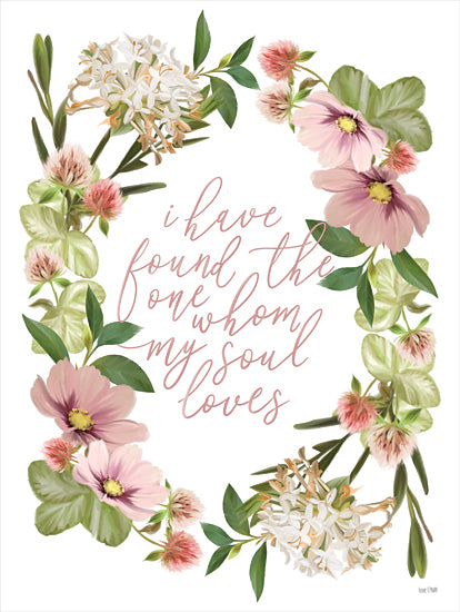 House Fenway FEN356 - FEN356 - I Have Found - 12x16 I Have Found the One Whom My Soul Loves, Marriage, Wedding, Spouses, Floral Wreath, Wreath, Flowers, Typography, Signs from Penny Lane