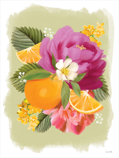House Fenway FEN364 - FEN364 - Summer Citrus Floral II - 12x16 Flowers, Citrus Colors, Summer Flowers, Botanical, Bouquet from Penny Lane