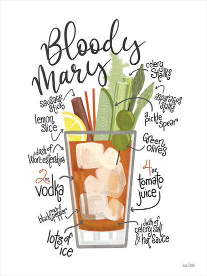 House Fenway FEN385 - FEN385 - Bloody Mary - 12x16 Bloody Mary, Cocktails, Recipes, Drinks, Signs from Penny Lane