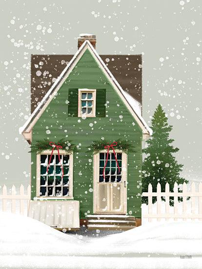 House Fenway FEN408 - FEN408 - Holiday Home - 12x16 Christmas, Holidays, Winter, House, Home, Townhouse, Snow, Front Porch, Christmas Decorations from Penny Lane