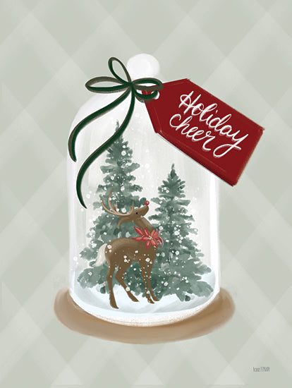 House Fenway FEN537 - FEN537 - Holiday Cheer Snow Globe - 12x16 Holiday, Cheer, Snow Globe, Holidays, Christmas, Reindeer, Trees, Decorations from Penny Lane