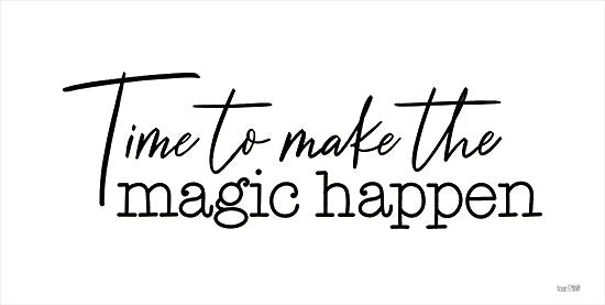 House Fenway FEN653 - FEN653 - Make Magic Happen - 18x9 Inspirational, Time to Make the Magic Happen, Motivational, Typography, Signs, Textual Art, Black & White from Penny Lane