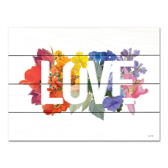 House Fenway FEN721PAL - FEN721PAL - Rainbow Love - 16x12 Love, Flowers, Rainbow Color Flowers, Typography, Signs, Gay Pride from Penny Lane