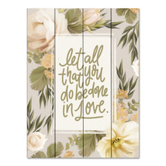 FEN787PAL - Be Done in Love Floral - 12x16