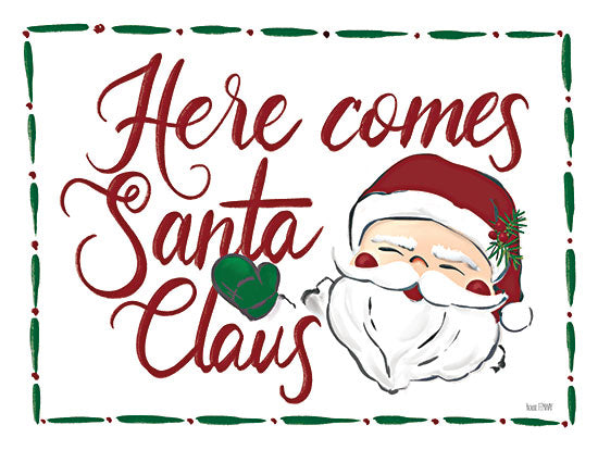 House Fenway FEN822 - FEN822 - Here Comes Santa Claus - 16x12 Christmas, Holidays, Santa Claus, Here Comes Santa Claus, Typography, Signs, Textual Art, Winter from Penny Lane