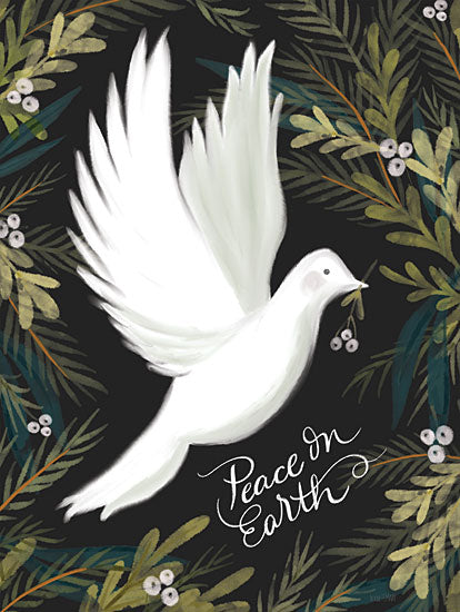 House Fenway FEN824 - FEN824 - Peace on Earth Dove - 12x16 Christmas, Holidays, Dove, Bird, Greenery, Religion, Peace on Earth, Christmas Song, Music, Typography, Signs, Winter from Penny Lane